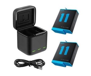 Kamera & Objektivtilbehør - TELESIN 3-slot charger box for GoPro Hero 9 / Hero 10 / Hero 11 / Hero 12 + 2 batteries - GP-BNC-901