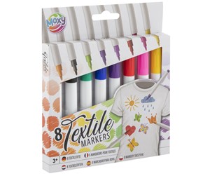 Arts & Crafts - Tilbehør - Legind 8 Textile Markers - 150035