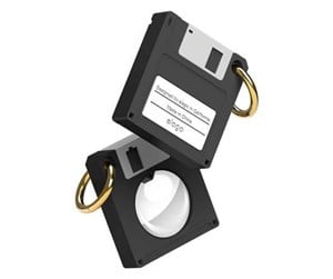 Mobil - Andre tilbehør - Elago Floppy Disc Case for AirTag Black - EAT-DISK-BK