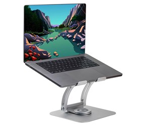 Kabinett tilbehør (kjølepasta mv.) - Desire2 Laptop Stand Supreme Dual Pivot Plus Silver - D2MAC2SI