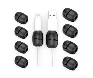 Kabelordner/Kabelstrømpe - Desire2 Deskmate Cable Nuggets Black 10-pack - D2CNUG10BK