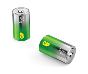 Batteri - GP Super battery - 2 x D - Alkaline - 151425