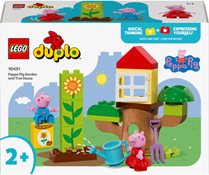 LEGO® - LEGO DUPLO 10431 Peppa Gris med hage og trehytte - 10431