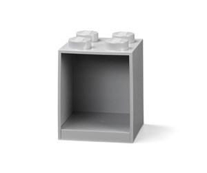 Barnerom - LEGO BRICK SHELF 4 KNOBS - GREY - 41141740