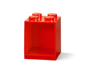 Barnerom - LEGO BRICK SHELF 4 KNOBS - RED - 41141730