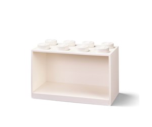 Barnerom - LEGO BRICK SHELF 8  KNOBS- WHITE - 41151735