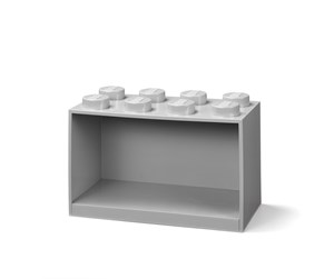 Barnerom - LEGO BRICK SHELF 8 KNOBS - GREY - 41151740