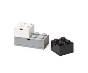 Barnerom - LEGO DESK DRAWER SET - BLACK GREY & WHITE - 43250801