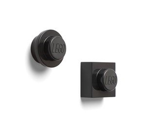 Barnerom - LEGO MAGNET SET ROUND AND SQUARE - BLACK - 40101733