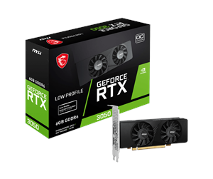 Grafikkort - MSI GeForce RTX 3050 Low Profile OC - 6GB GDDR6 RAM - Grafikkort - RTX 3050 LP 6G OC