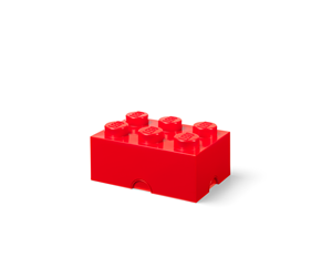 Barnerom - LEGO Storage brick 6 - RED - 40000800