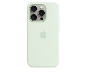 Mobil - Deksel og etui - Apple iPhone 15 Pro Silicone Case with MagSafe - Soft Mint - MWNL3ZM/A