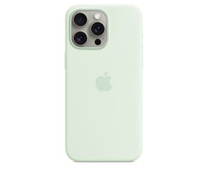 Mobil - Deksel og etui - Apple iPhone 15 Pro Max Silicone Case with MagSafe - Soft Mint - MWNQ3ZM/A