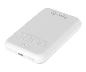 Nødlader - CELLY MAGPB5000EVO power bank - MagSafe - Li-pol - 24 pin USB-C - 15 Watt Nødlader - 5 Ah - MAGPB5000EVOWH