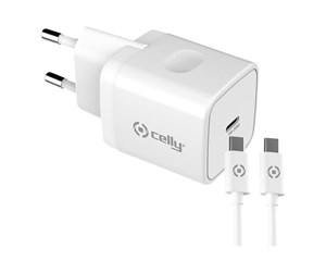 Mobil - Adaptere og ladere - CELLY ProPower Wall charger - TC1C20WTYPECWH