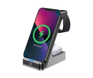 Batteri - CELLY wireless charging stand - 15 Watt - WLSTAND3IN1BK