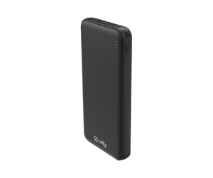 Nødlader - CELLY Planet Collection power bank - 100% recycled plastic - 2 x USB 24 pin USB-C - 10 Watt Nødlader - 10000 mAh - GRSPB10000BK