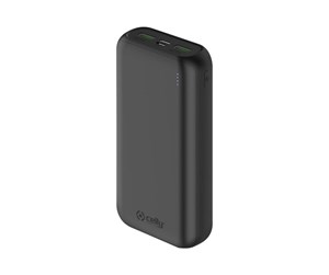 Nødlader - CELLY PBE20000BK power bank - Li-Ion - USB Nødlader - Svart - 20000 mAh - PBE20000BK