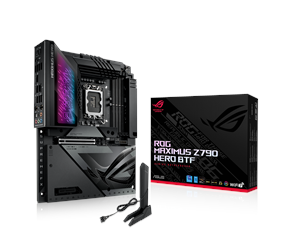 Hovedkort - ASUS ROG MAXIMUS Z790 HERO BTF Hovedkort - Intel Z790 - Intel LGA1700 socket - DDR5 RAM - ATX - 90MB1H50-M0EAY0