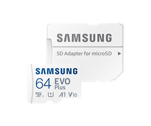 Minnekort - Samsung EVO Plus microSD/SD - 160MB/s - 64GB - MB-MC64SA/EU