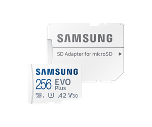 Minnekort - Samsung EVO Plus microSD/SD - 160MB/s - 256GB - MB-MC256SA/EU