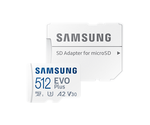 Minnekort - Samsung EVO Plus microSD/SD - 160MB/s - 512GB - MB-MC512SA/EU