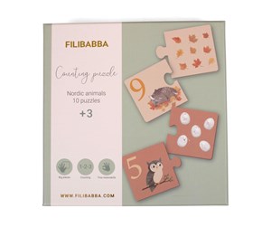 Babyleker - Filibabba Counting puzzle - Nordic animals - FI-02174