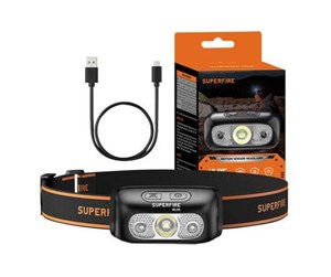 Lommelykter  - Superfire Headlamp  HL05-E 120lm USB - HL05-E