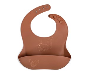 Babyutstyr - Filibabba Silicone bib with print - squirrel - FI-02250