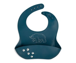 Babyutstyr - Filibabba Silicone bib with print - Bear - FI-02248