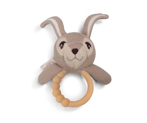 Babyleker - Filibabba Rattel w. Silicone teether - Henny the hare - FI-02235