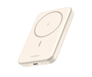 Nødlader - UGREEN Magnetic wireless Nødlader - Beige - 5000 mAh - 25207