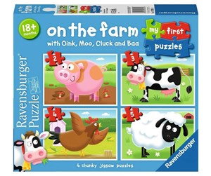 Puslespill - Ravensburger On the Farm first puzzle 2/3/4/5p - 10107302