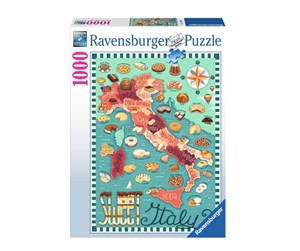 Puslespill - Ravensburger Map of Italy - Sweet 1000p - 10217605