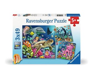 Puslespill - Ravensburger Under Water, 3x49pc - 12000859