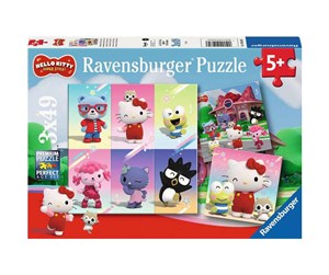 Puslespill - Ravensburger Adventures In Cherry Town 3x49p - 12001035