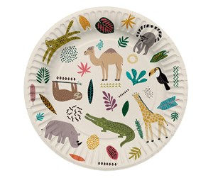 Leketøy - Folat BV Plates Zoo Party 8pcs. - 61929