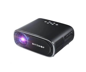 Prosjektor - BlitzWolf Prosjektor 1080p LED beamer / projector Wi-Fi + Bluetooth (black) - 1920 x 1080 - 10000 ANSI lumens - BW-V4