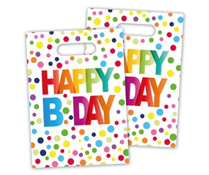 Leketøy - Folat BV Happy Birthday Confetti dispensing bags 8 pcs. - 65114