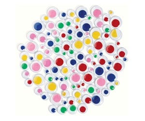 Hobbyartikler - Colorations - Self-adhesive Colored Sticky Eyes 100 pcs. - CH100CA