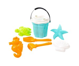 Utendørsleker - Cavallino Toys Cavallino Safari Classic Bucket Set with Sand Shapes Blue 9 pcs. - 9446SF01