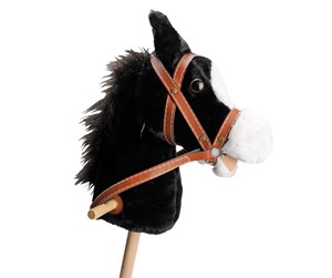 Treleker - Playwood Wooden Hobby Horse with Sound - Black - PW2110