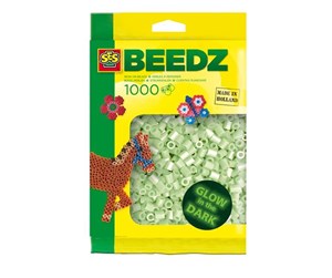 Kreative leker - SES Iron-on Beads - Glow in the Dark 1000pcs. - 00749