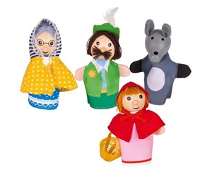 Dukker, Bamser & Utstyr - Goki Finger Puppets Little Red Riding Hood 4 pcs. - 51898