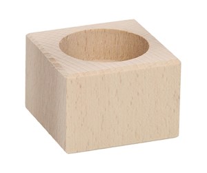 Arts & Crafts - Tilbehør - Playwood Tea light holder Square Beech wood 4cm - SL 204C