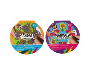 Hobbyartikler - Grafix Mandala Coloring Book 25 Coloring Pages (Assorted) - 150080