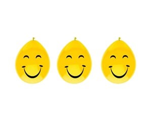 Leketøy - Haza Witbaard Balloons smiley face 6pcs. - 442108