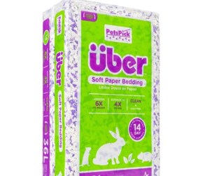 Smådyr - Über - Soft Paper Bedding for Small Animals White purple with lavender 56 ltr - (45053) - 45053