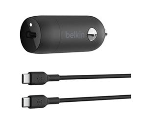 Mobil - Adaptere og ladere - Belkin BoostCharge 30W USB-C Car Charger + USB-C to USB-C cable - CCA004BT1MBK-B6