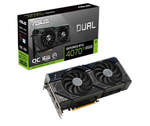 Grafikkort - ASUS GeForce RTX 4070 Ti SUPER DUAL OC - 16GB GDDR6X RAM - Grafikkort - 90YV0KF3-M0NA00